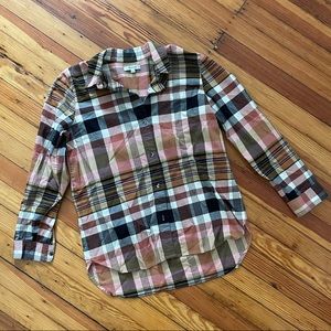 Madewell Ex-Boyfriend Flannel Shirt in Sedona Plaid M
